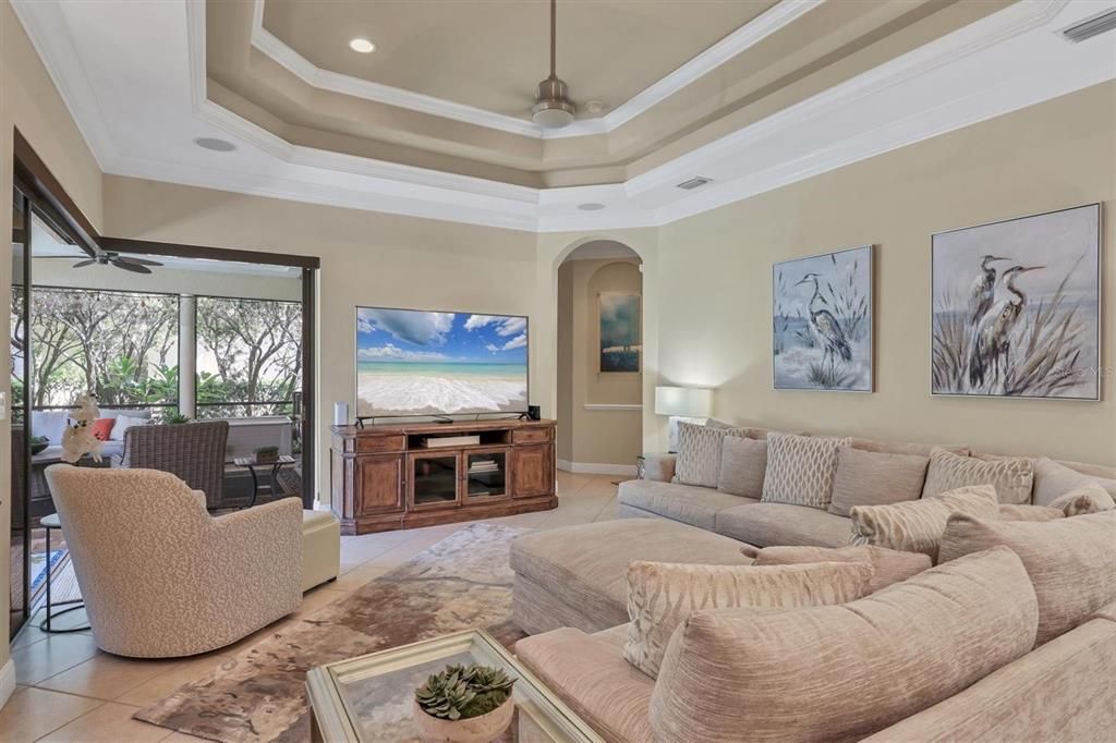 Interior, Living room, Recessed Lighting