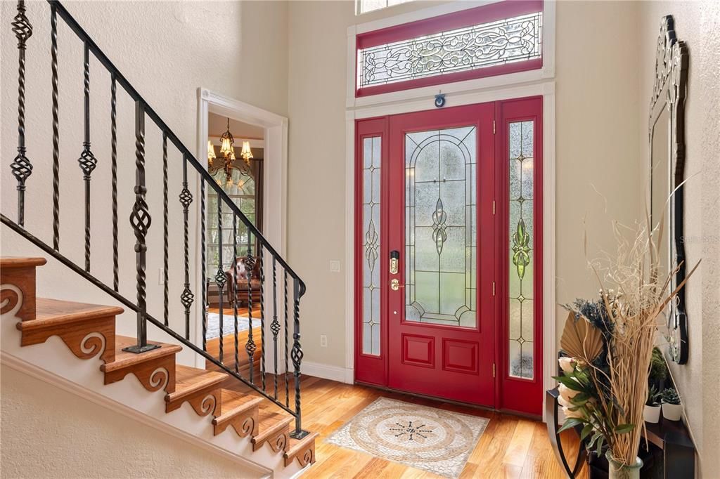 Chandelier, Interior, Wood Texture Flooring
