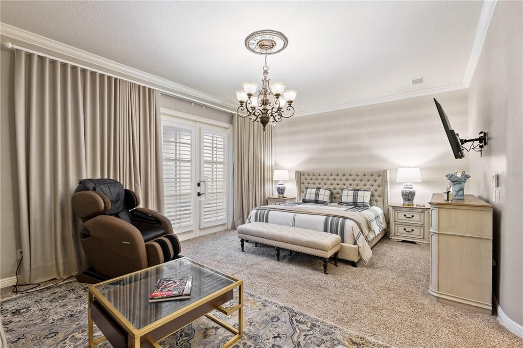 Bedroom, Chandelier, Interior