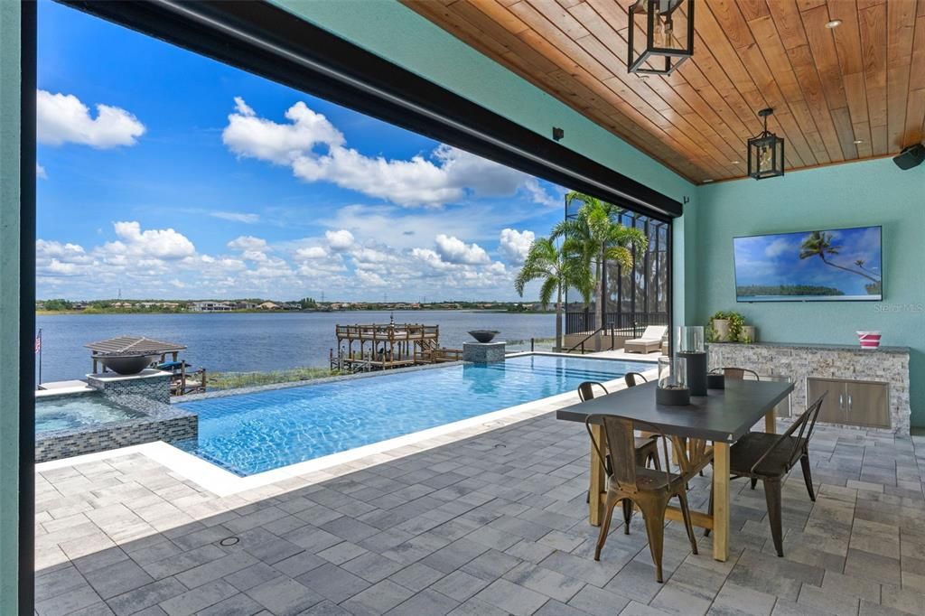 Exterior, Pool, Water, Wooden Ceilings