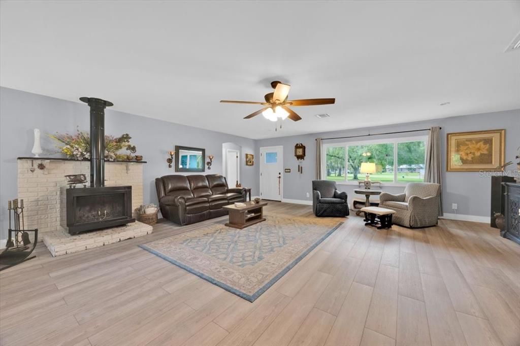 Fireplace, Interior, Living room, Wood Texture Flooring