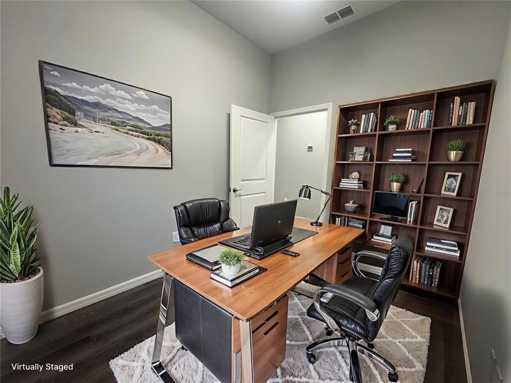 Home Office, Interior, Wood Texture Flooring