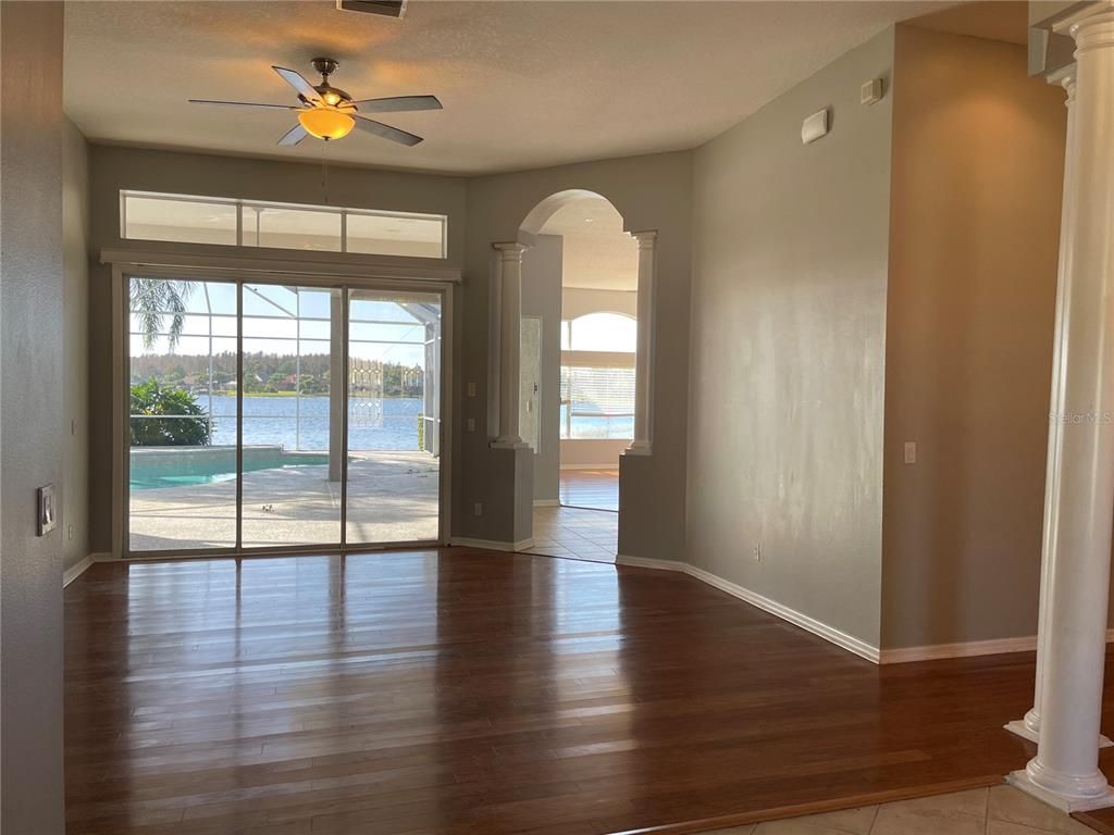 Empty room, Interior, Water, Wood Texture Flooring