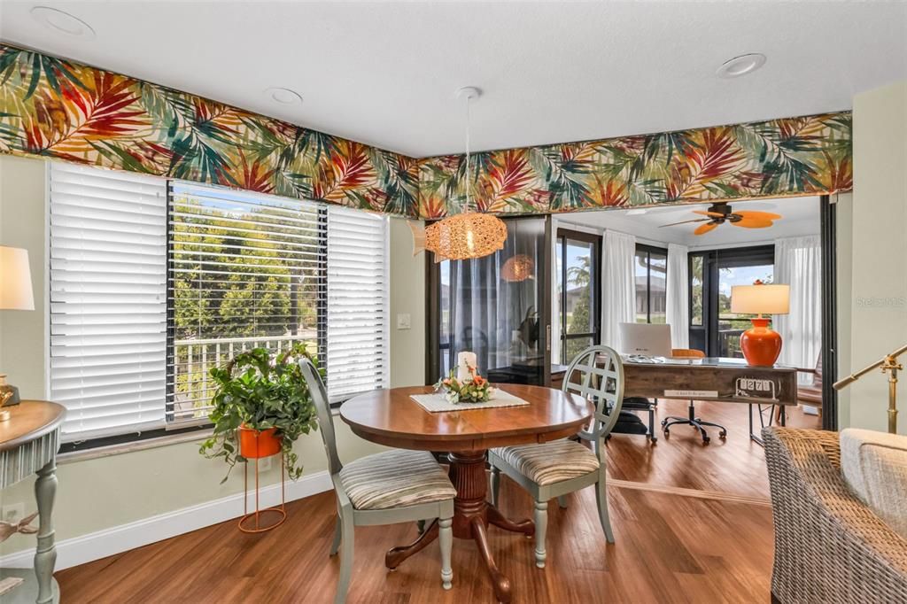 Home Office, Interior, Pendant Lights, Recessed Lighting, Wood Texture Flooring
