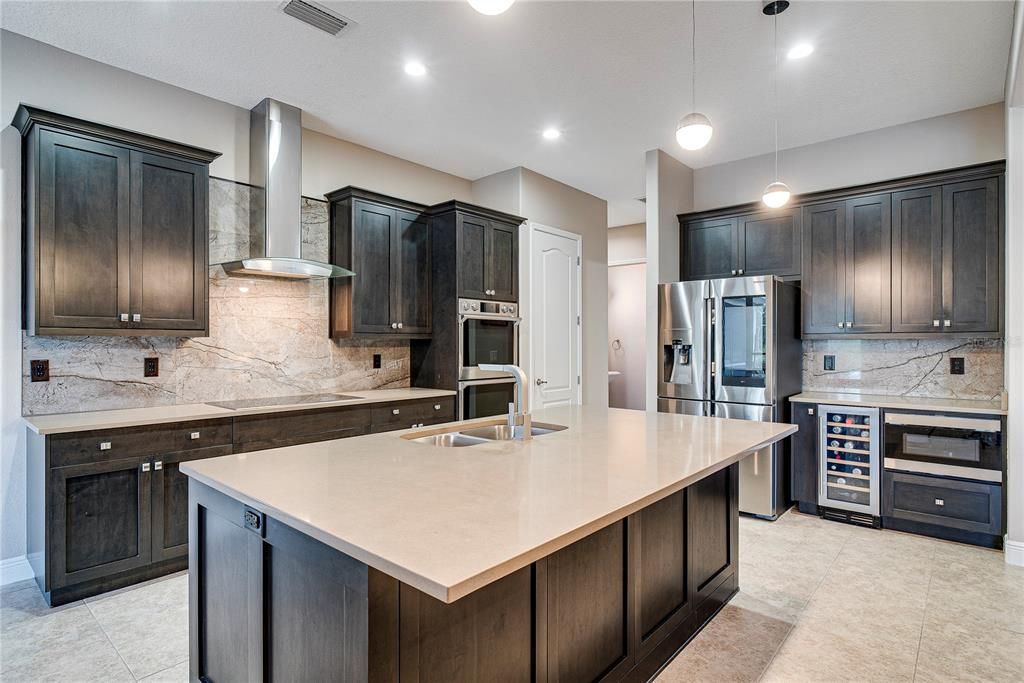 Interior, Kitchen, Pendant Lights, Recessed Lighting, Stainless Steel Appliances