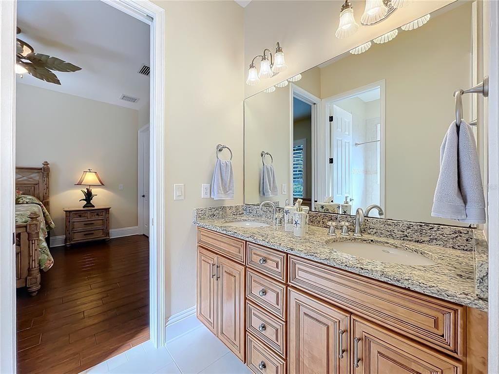 Bathroom, Dual Sink Vanities, Interior, Wood Texture Flooring