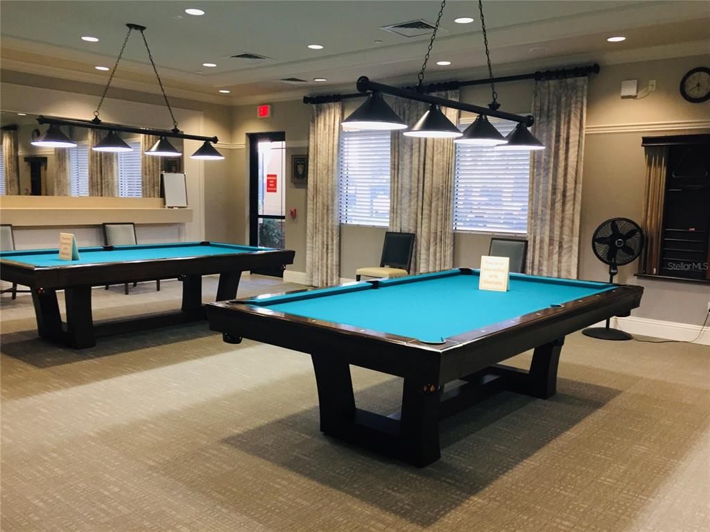 Billiard Table, Game Room, Interior, Pendant Lights, Recessed Lighting