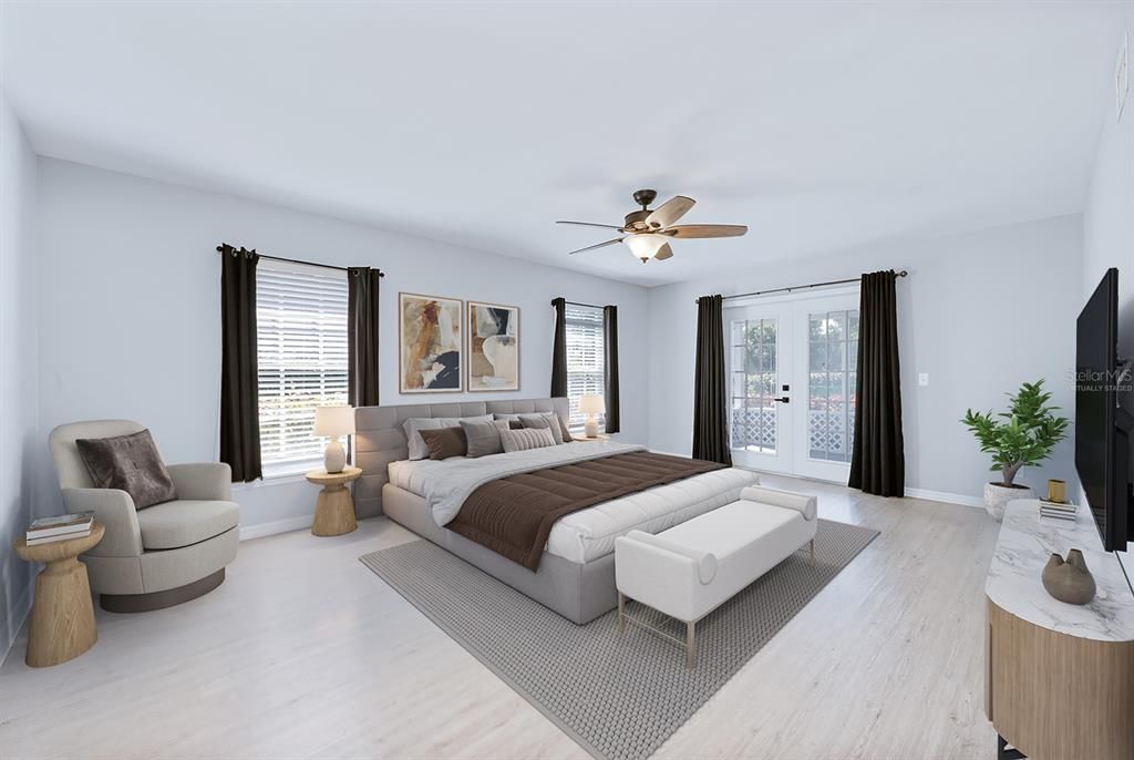 Bedroom, Interior, Wood Texture Flooring
