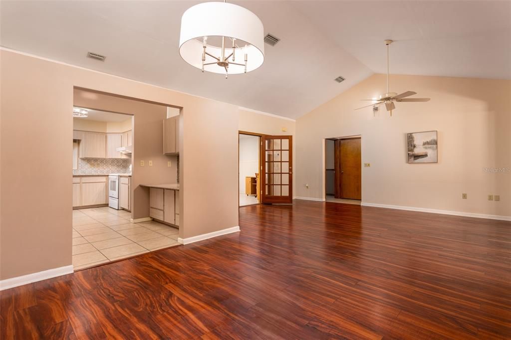 Empty room, Interior, Kitchen, Wood Texture Flooring