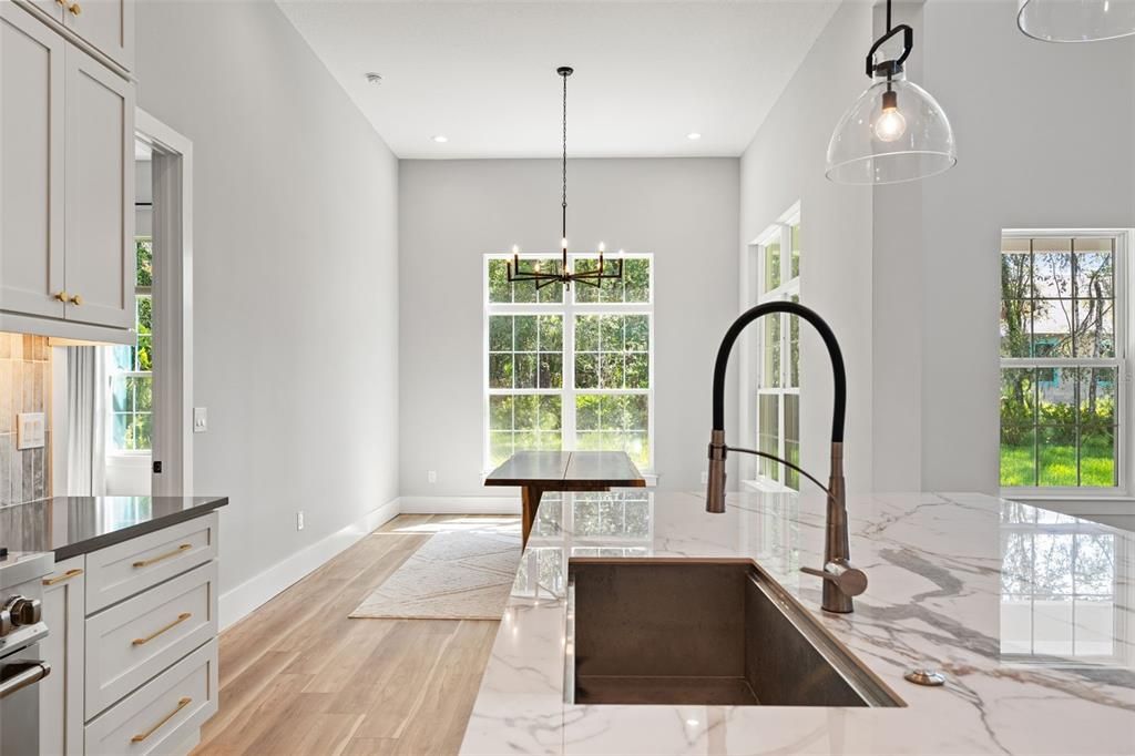Interior, Pendant Lights, Recessed Lighting, Wood Texture Flooring