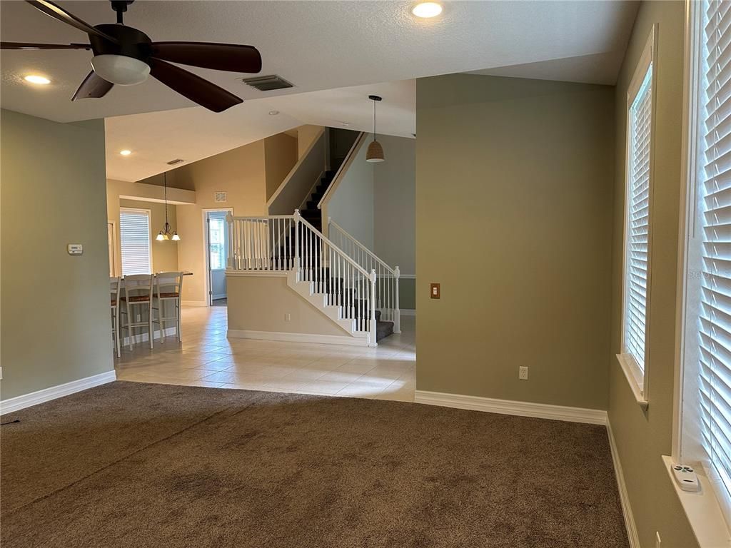 Empty room, Interior, Pendant Lights, Recessed Lighting