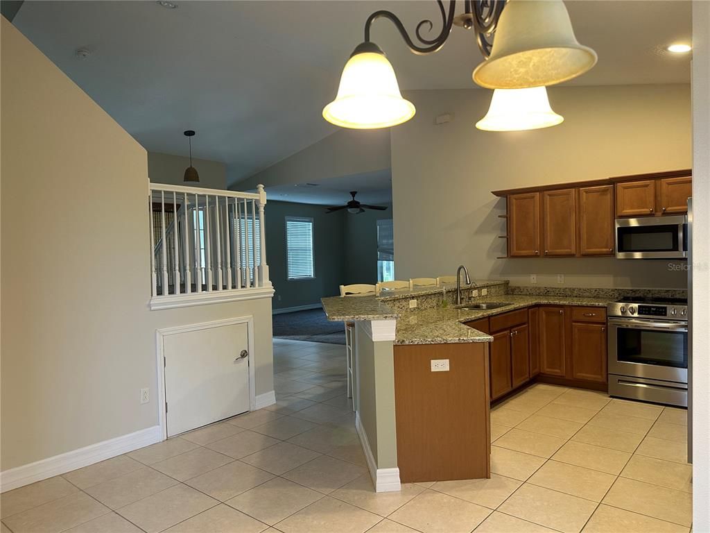 Interior, Kitchen, Pendant Lights, Recessed Lighting, Stainless Steel Appliances