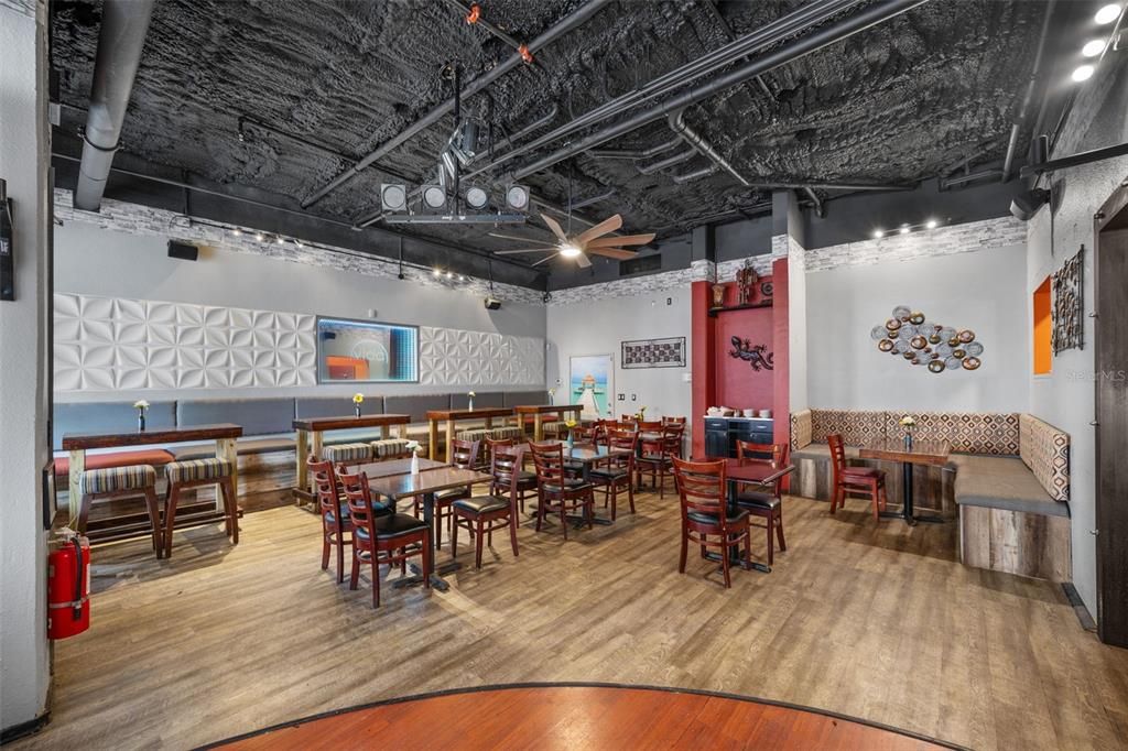 Dining room, Interior, Wood Texture Flooring