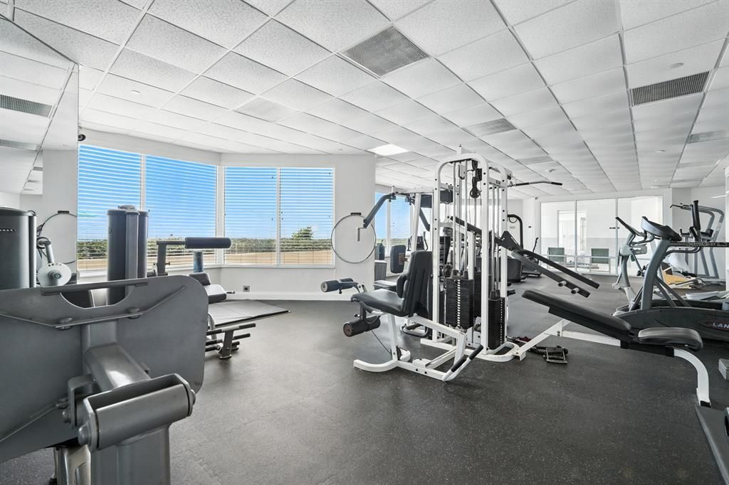 Fitness Equipment, Gym, Interior, Recessed Lighting