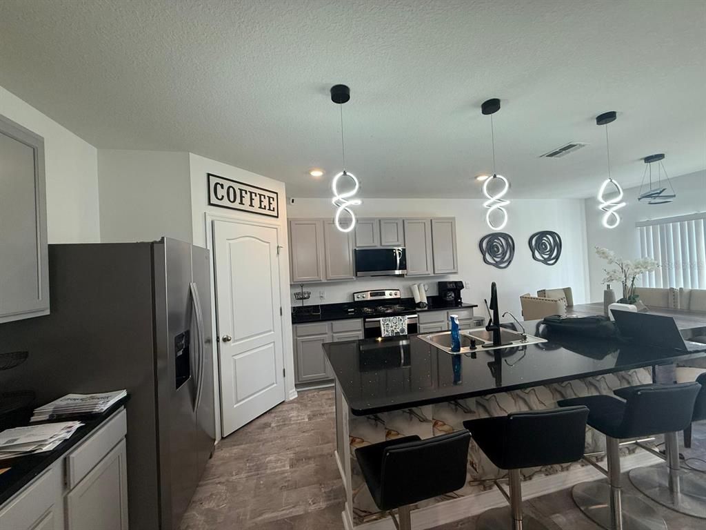 Interior, Kitchen, Pendant Lights, Recessed Lighting, Stainless Steel Appliances