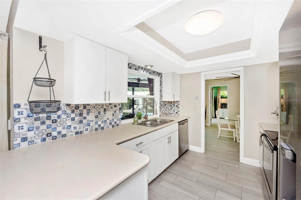 Interior, Kitchen, Wood Texture Flooring
