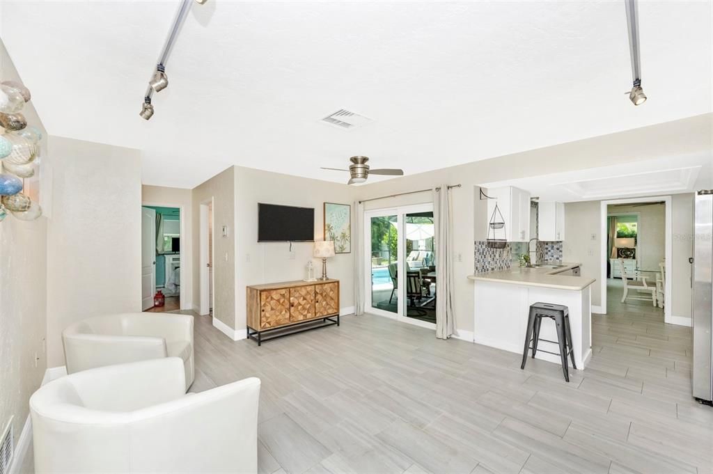 Interior, Kitchen, Wood Texture Flooring