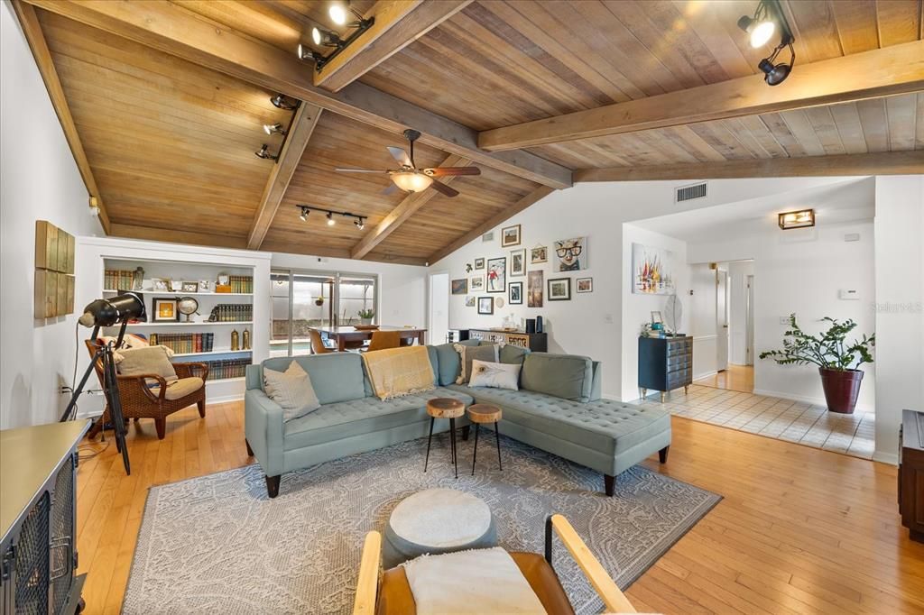 Interior, Living room, Wooden Beams, Wooden Ceilings, Wood Texture Flooring