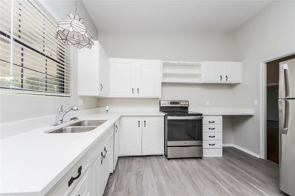 Interior, Kitchen, Wood Texture Flooring
