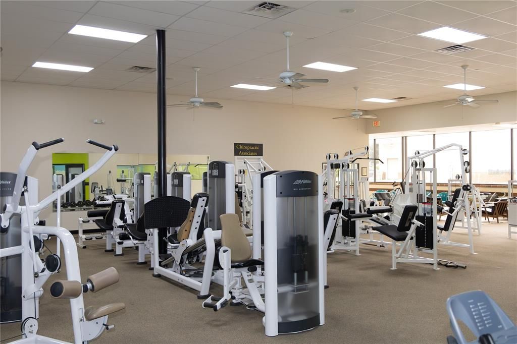 Fitness Equipment, Gym, Interior, Recessed Lighting