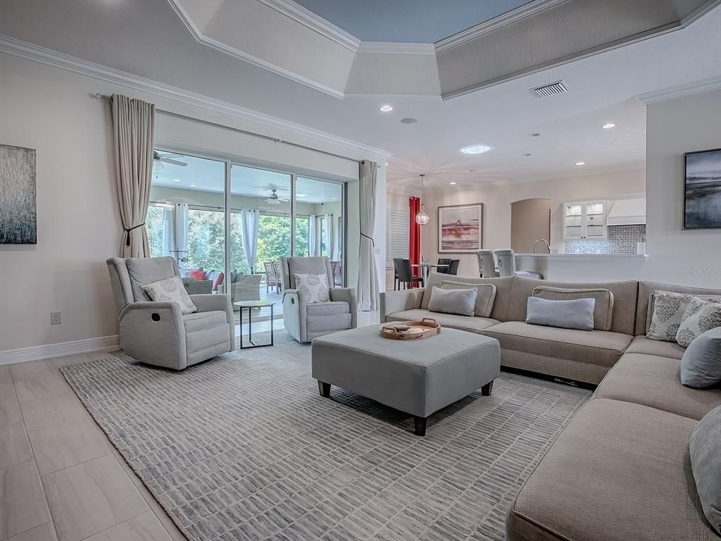 Interior, Living room, Recessed Lighting