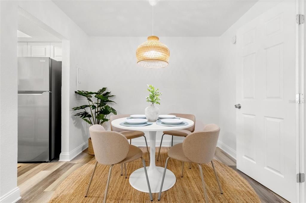 Chandelier, Dining room, Interior, Pendant Lights, Wood Texture Flooring