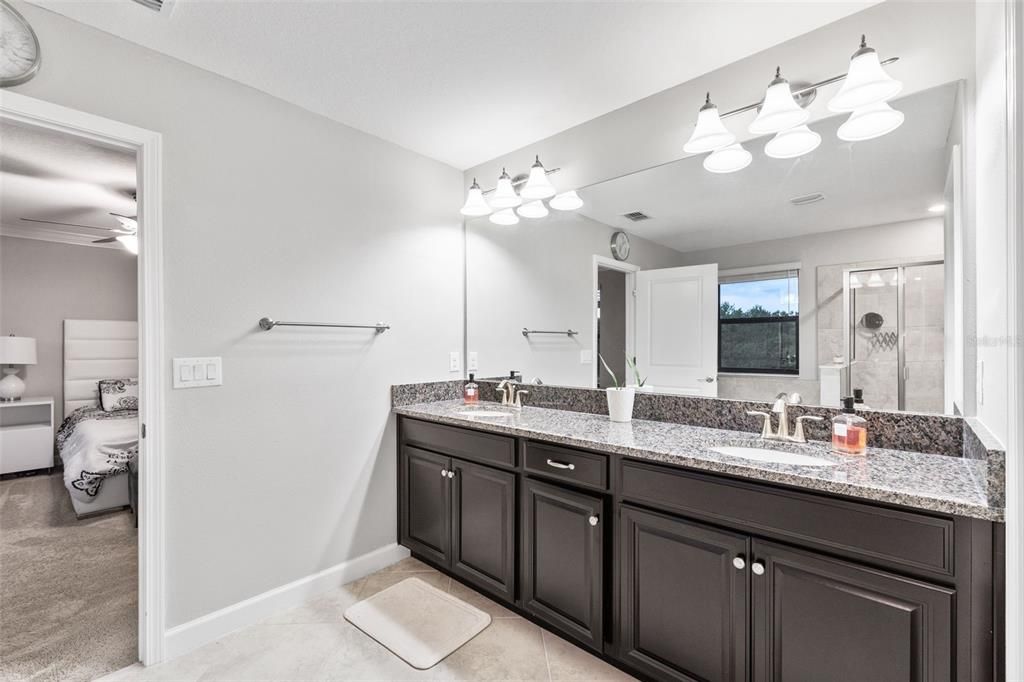 Bathroom, Bedroom, Dual Sink Vanities, Glass Shower, Interior