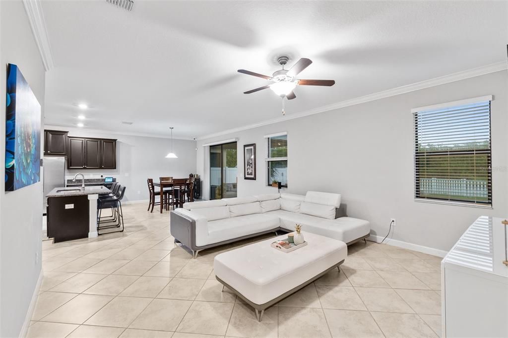 Dining room, Interior, Kitchen, Living room, Pendant Lights, Recessed Lighting