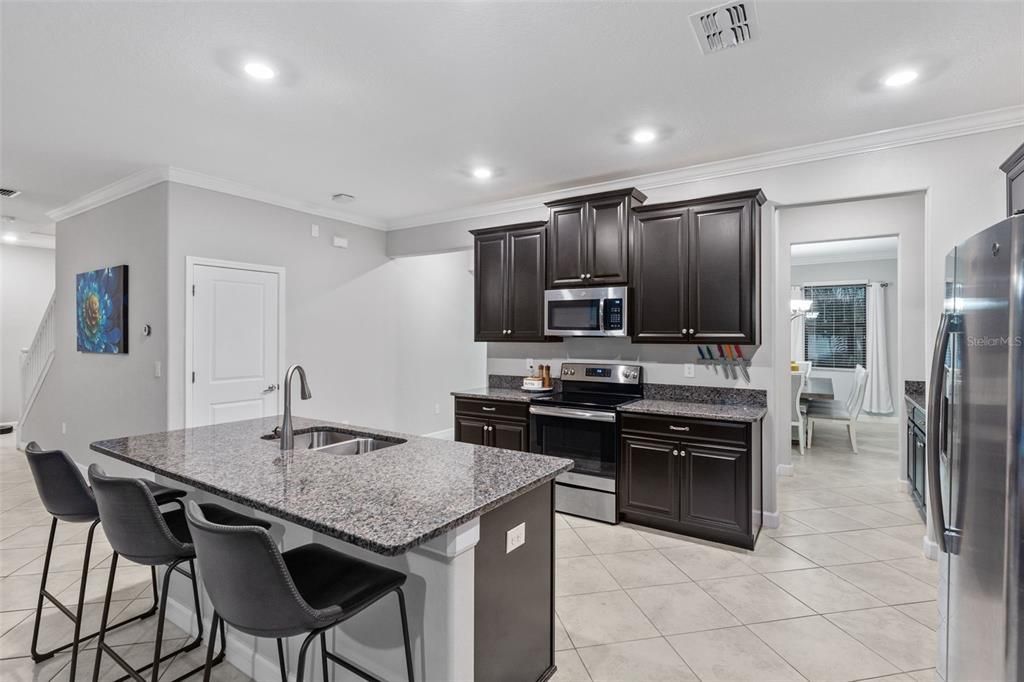 Interior, Kitchen, Recessed Lighting, Stainless Steel Appliances