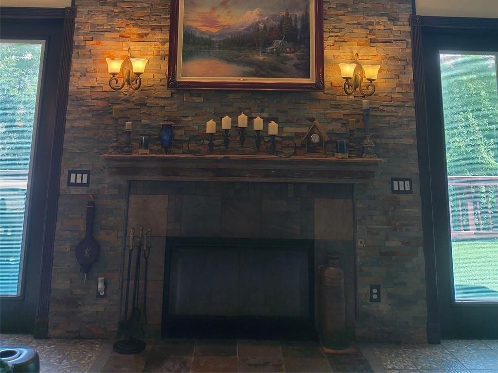 Fireplace, Interior, Stone Walls