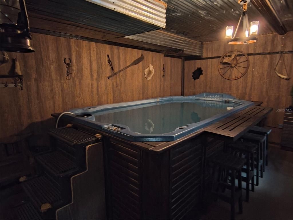 Hot Tub, Interior, Wooden Walls