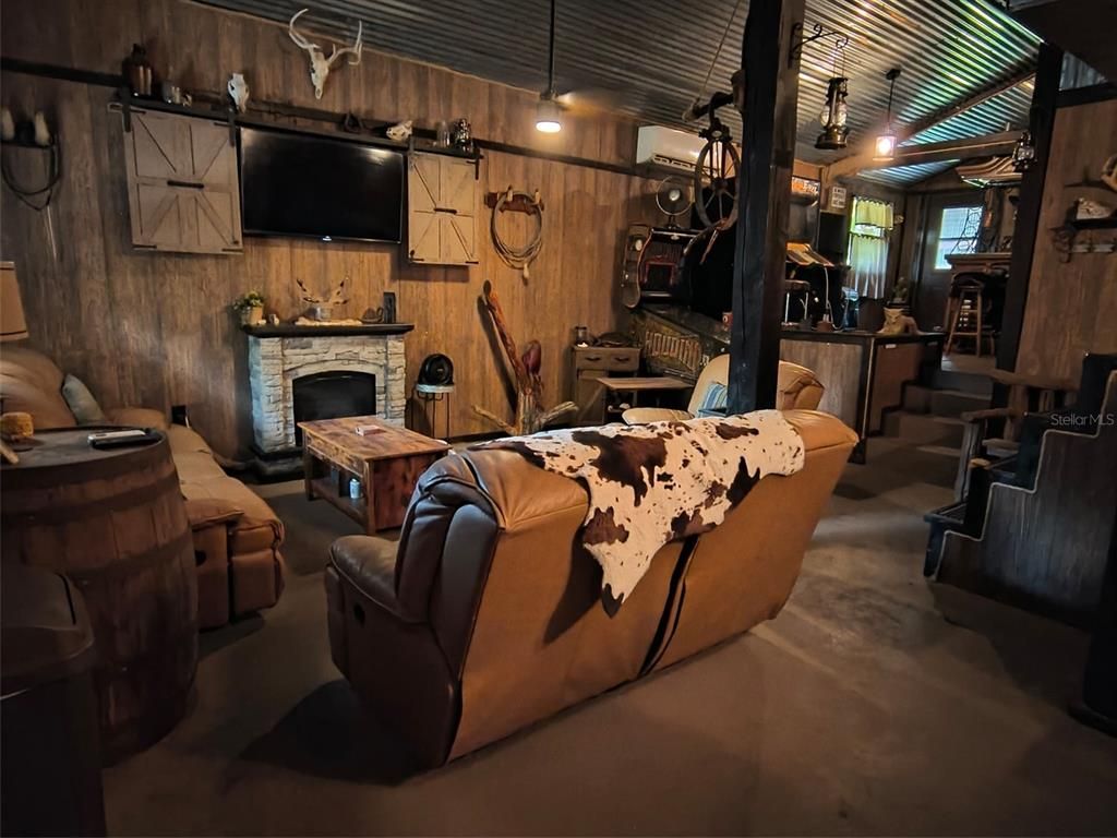 Home Theatre Room, Fireplace, Interior, Living room, Wooden Walls