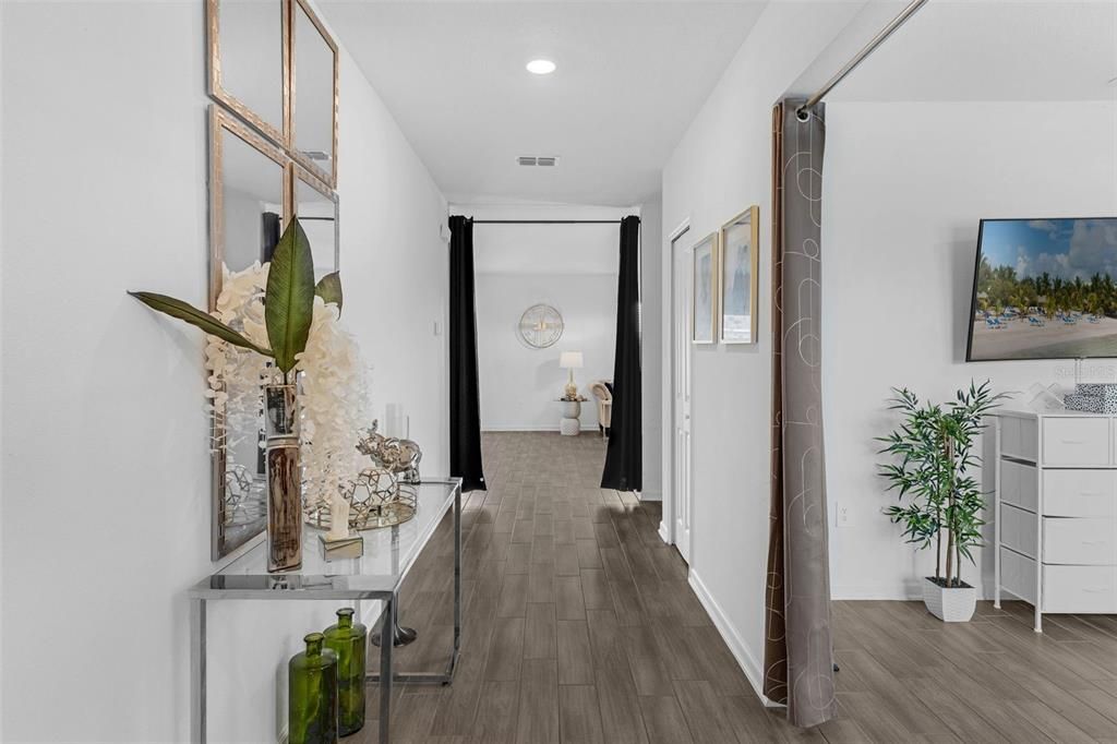 Interior, Recessed Lighting, Wood Texture Flooring