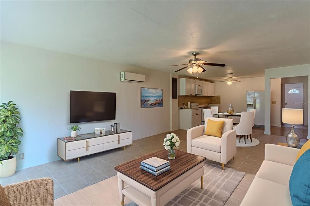 Dining room, Interior, Kitchen, Living room