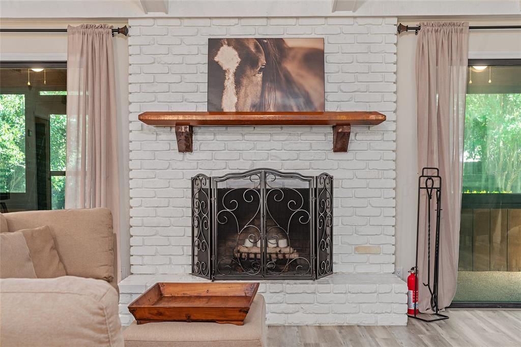 Fireplace, Interior, Stone Walls