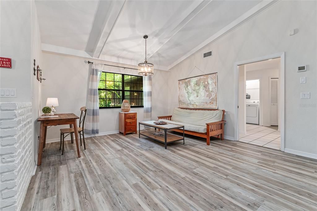 Interior, Pendant Lights, Wood Texture Flooring