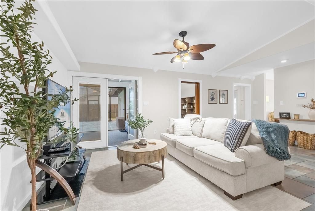 Interior, Living room, Recessed Lighting