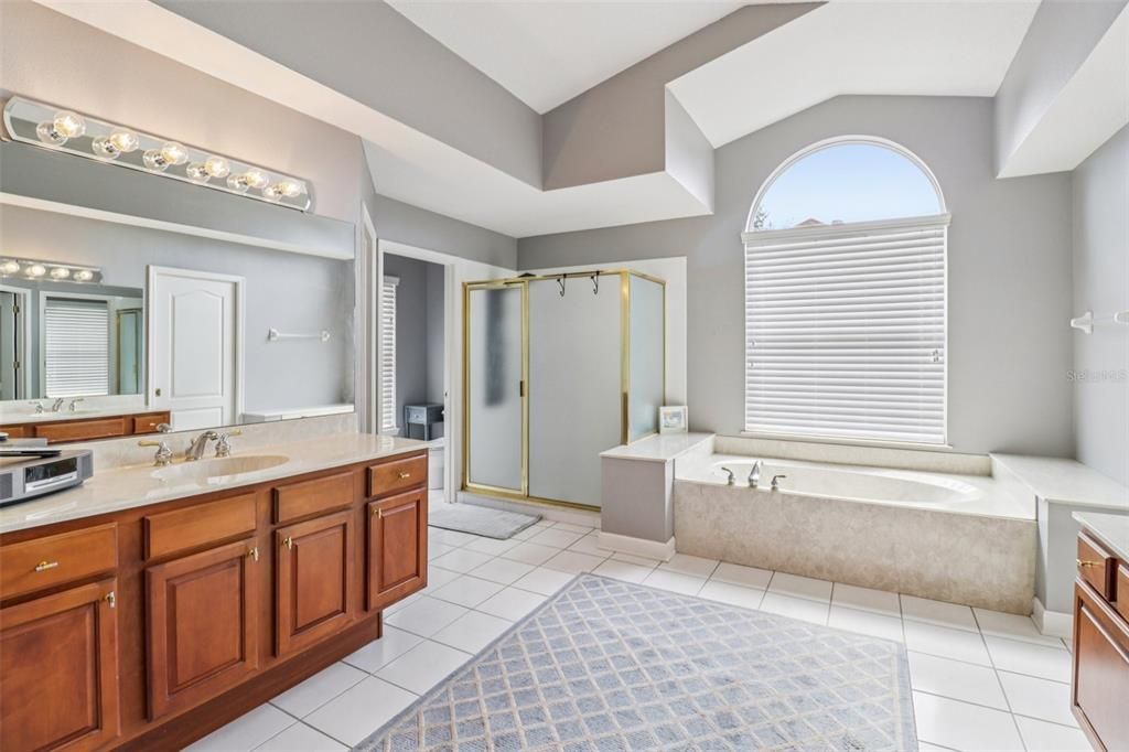 Bathroom, Dual Sink Vanities, Glass Shower, Interior