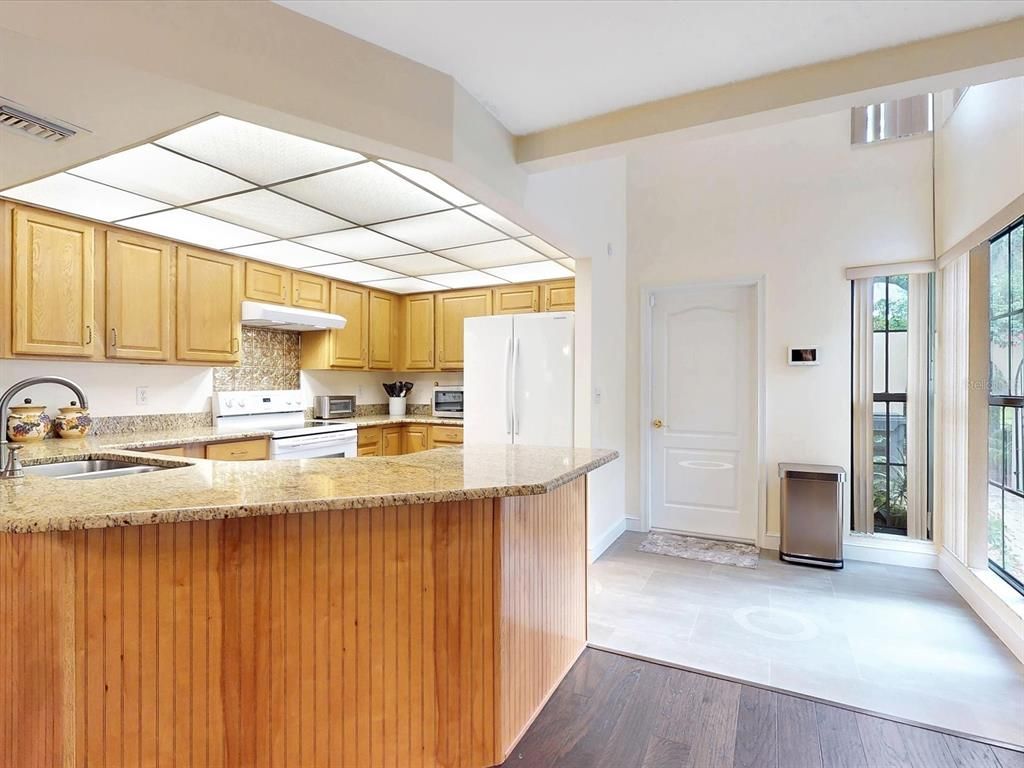 Interior, Kitchen, Wood Texture Flooring
