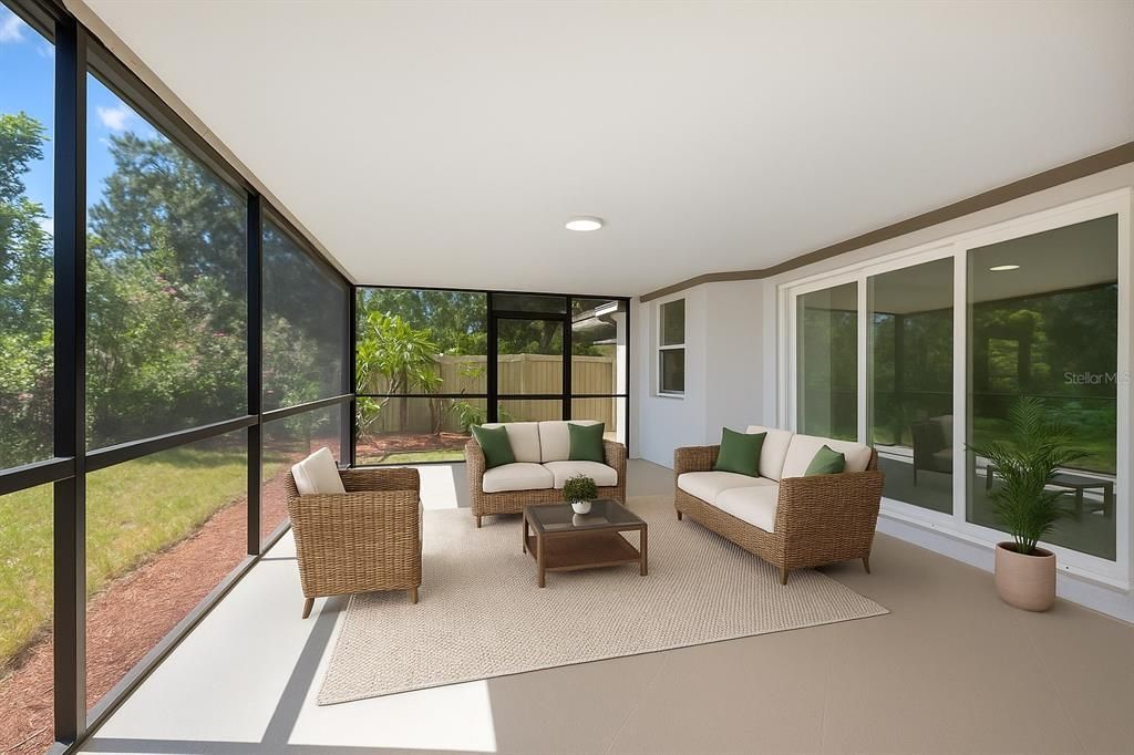 Interior, Living room, Recessed Lighting, Sun Room