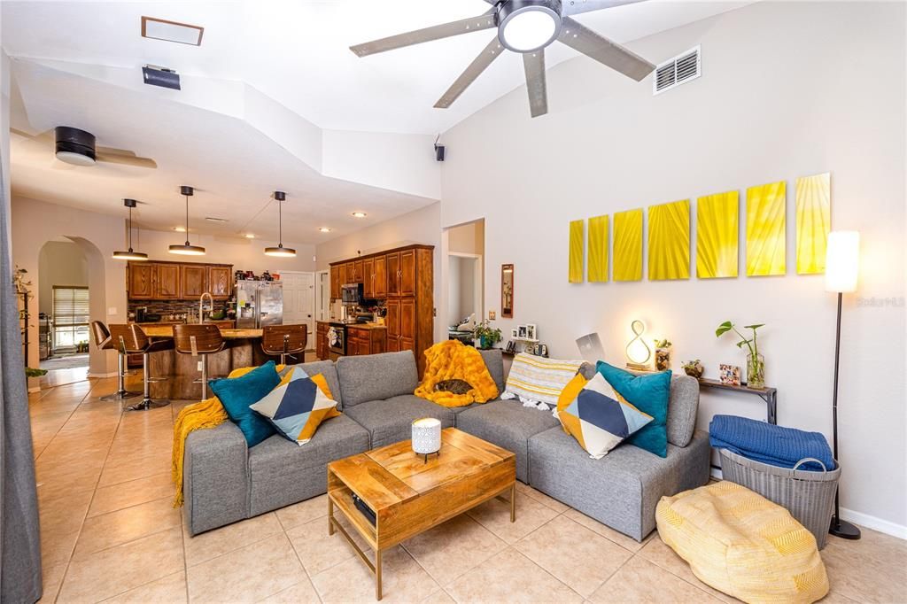 Interior, Kitchen, Living room, Pendant Lights, Recessed Lighting