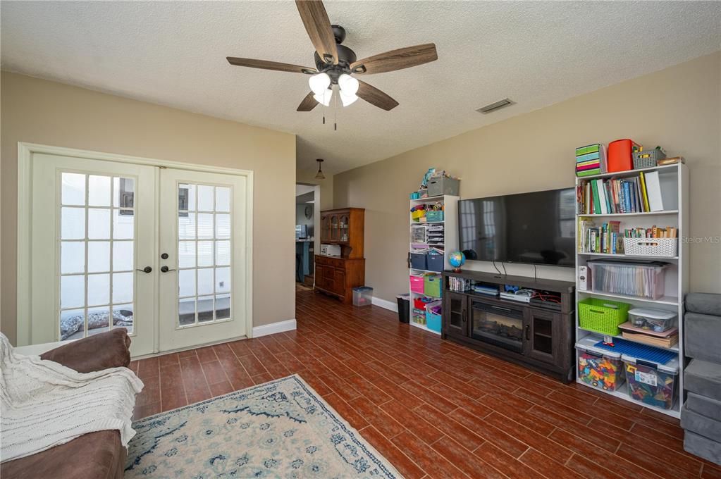 Fireplace, Interior, Wood Texture Flooring