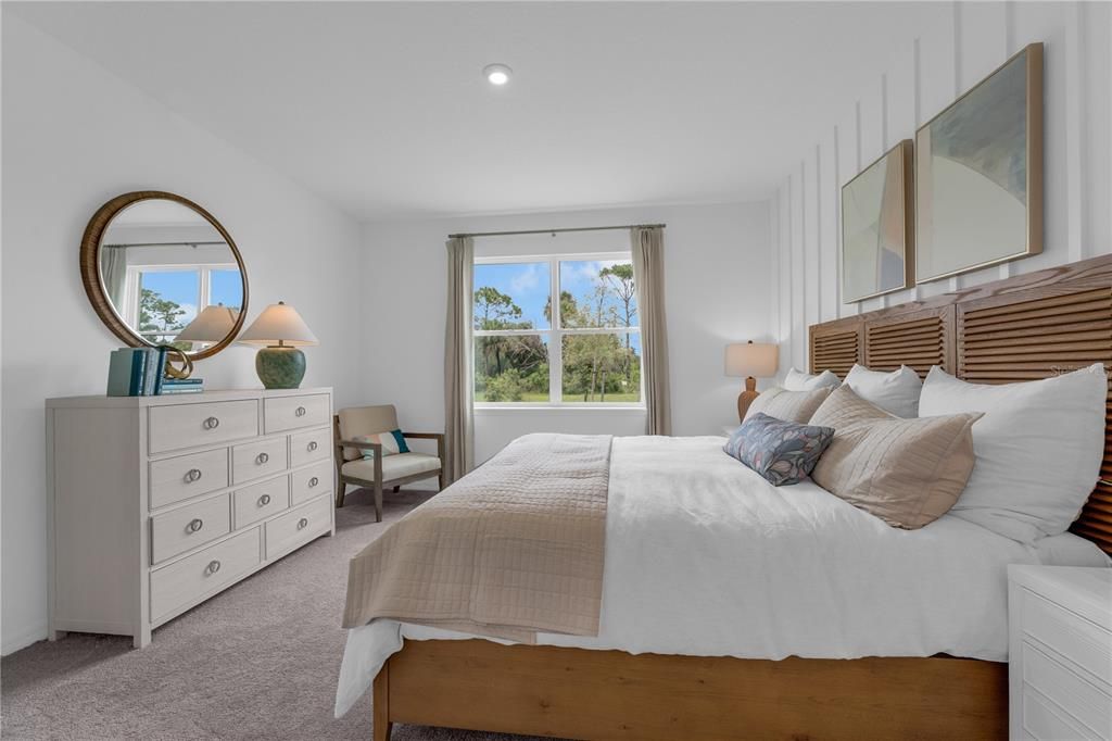 Bedroom, Interior, Recessed Lighting