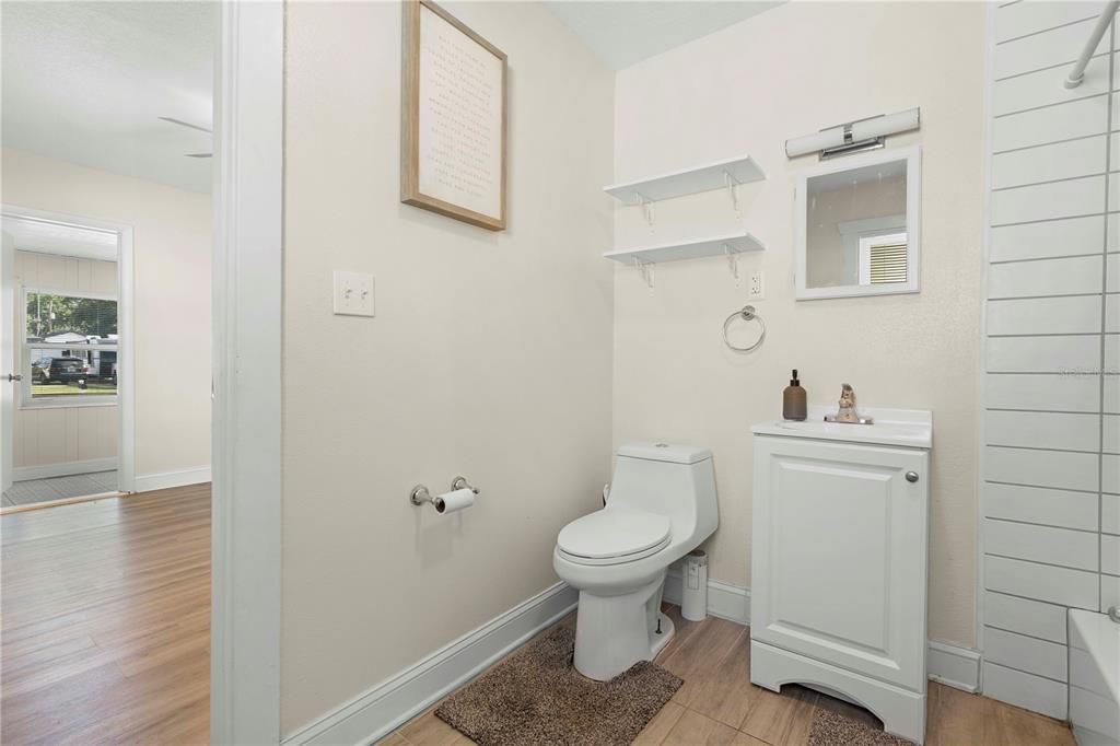 Bathroom, Interior, Wood Texture Flooring
