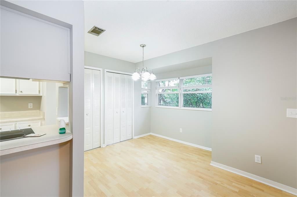 Chandelier, Empty room, Interior, Wood Texture Flooring