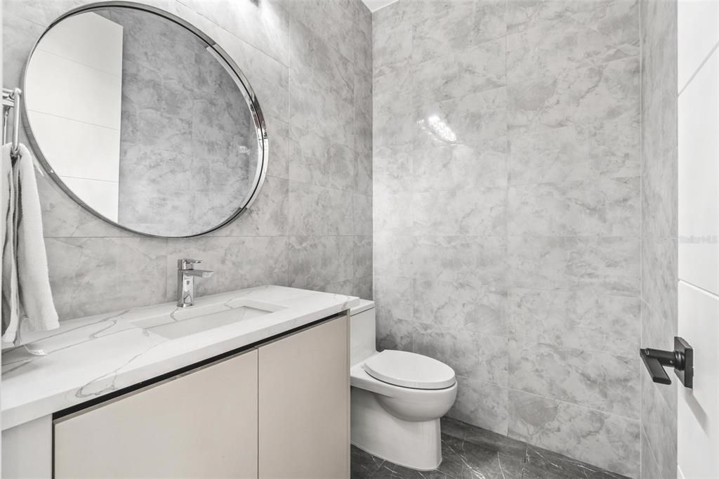 Bathroom, Interior, Marble Walls