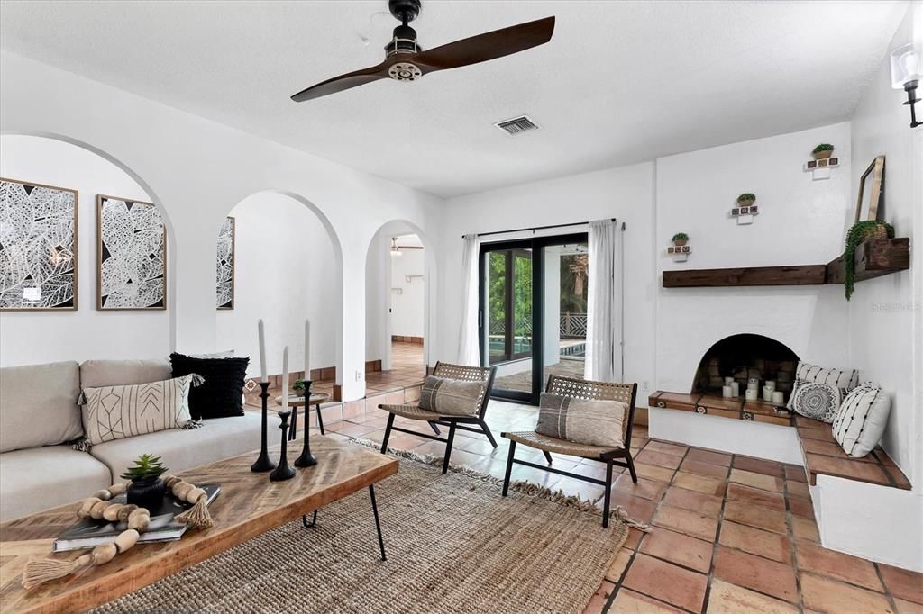 Fireplace, Interior, Living room