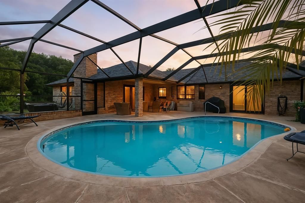Glass Ceilings, Interior, Pool, Stone Walls, Sun Room
