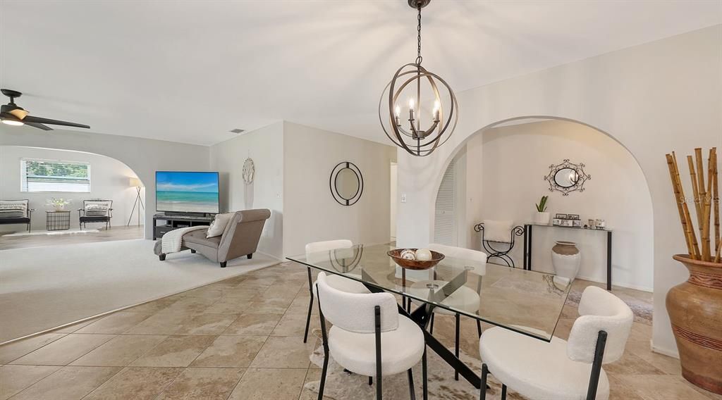 Chandelier, Dining room, Fireplace, Interior, Living room, Pendant Lights