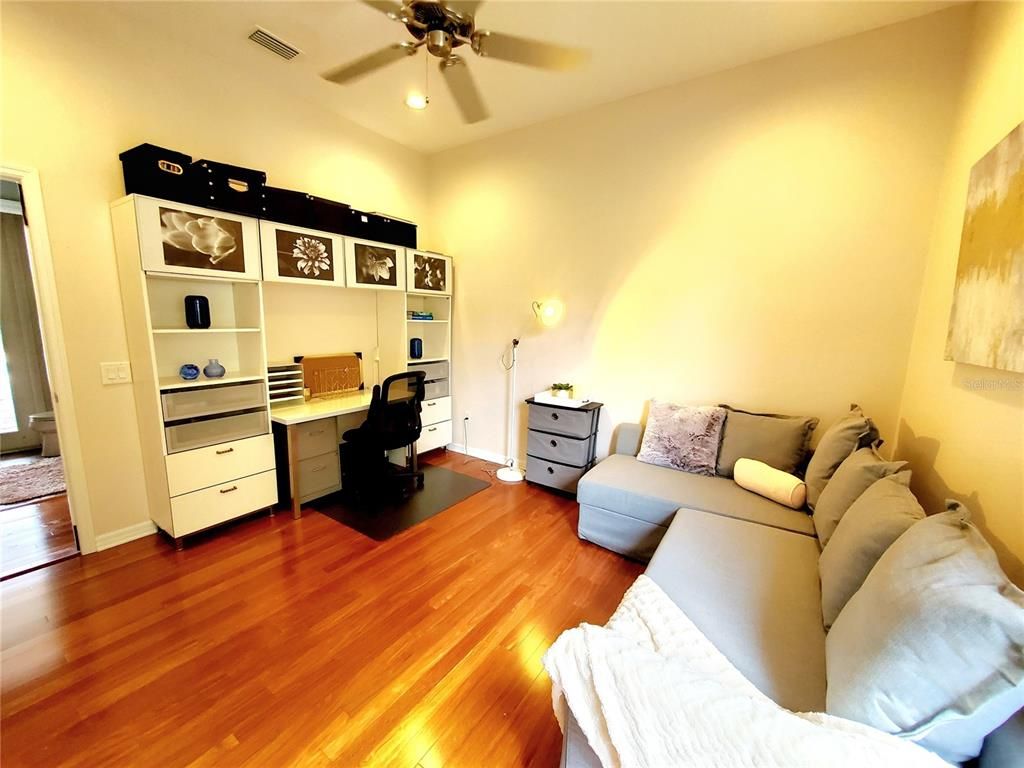 Home Office, Interior, Living room, Recessed Lighting, Wood Texture Flooring